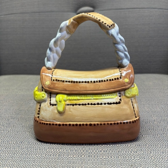 Ceramic Colorful Purse Trinket Decor Jewelry Holder - Picture 6 of 6